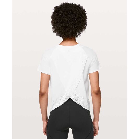 Lululemon Athletica Tops - Lululemon Quick Pace Short Sleeve White Shirt